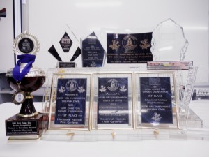 Our collection of trophies
